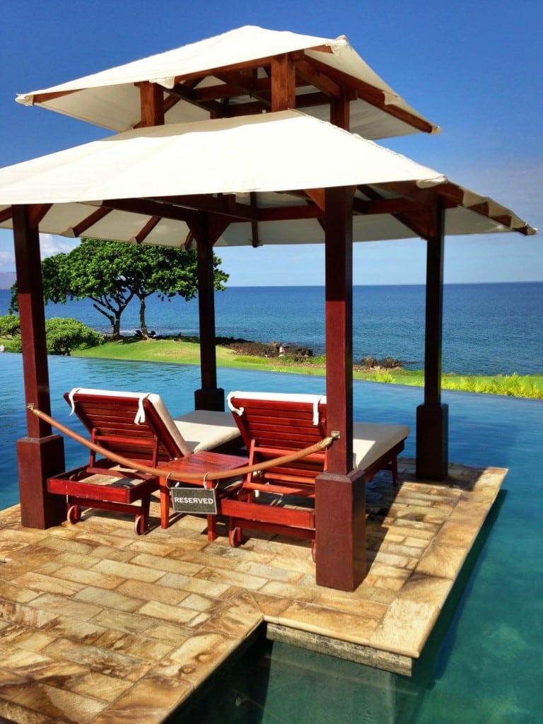 Cabana for rent at the Wailea Beach Marriott Serenity Pool 