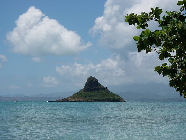 This islet Mokoli'i is also known as Chinaman's Hat.
