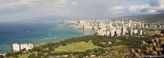 A view of Waikiki and Honolulu from the top of Diamond Head