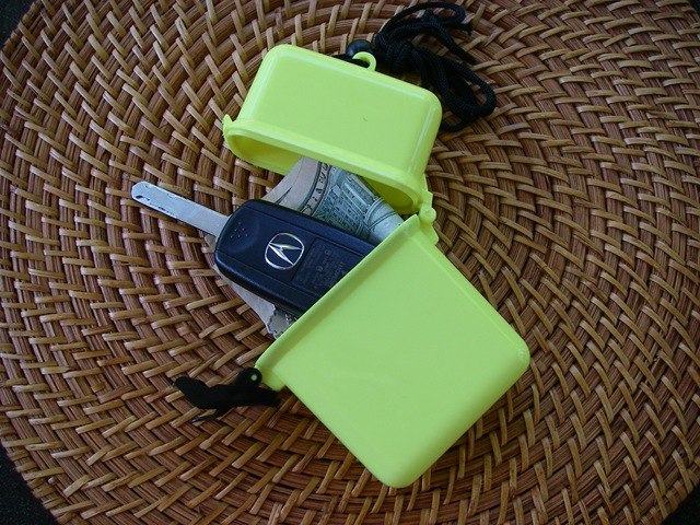 What do you do with your keys at the beach?