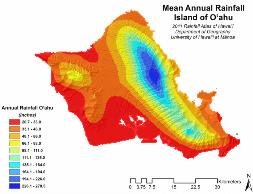 Ultimate Oahu weather guide, including rainfall, temperatures & climates